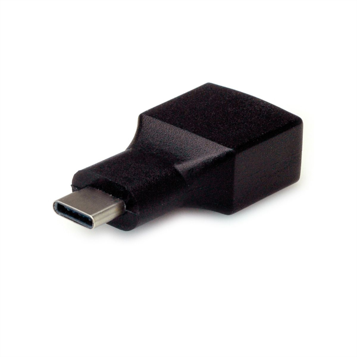 Adattatore USB-C nero. L'estremità USB-C è argentata e il corpo è nero.