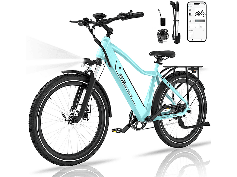 RCB G5 Citybike (Laufradgröße: 27,5 Zoll, Unisex-Rad, 468Wh, Grau)