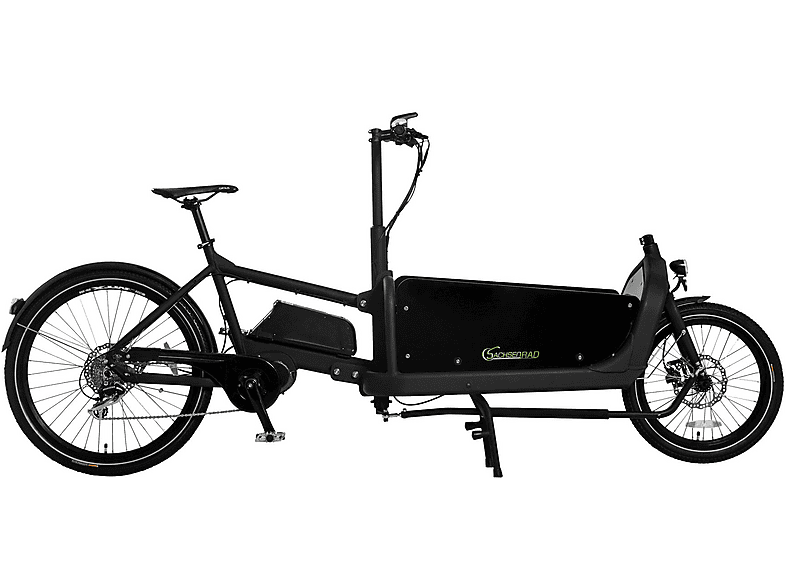 SACHSENRAD T10 Caribou Lastenrad (Laufradgröße: 26 Zoll, Unisex-Rad, Schwarz)