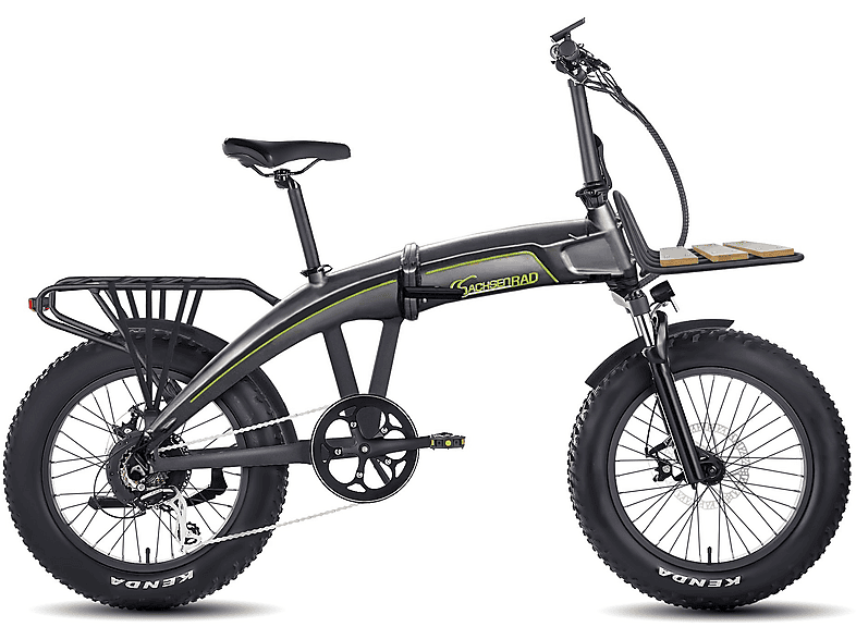 SACHSENRAD E-Faltrad F6L Edition RB All Terrain Bike (ATB) (Laufradgröße: 20 Zoll, Unisex-Rad, Grau)