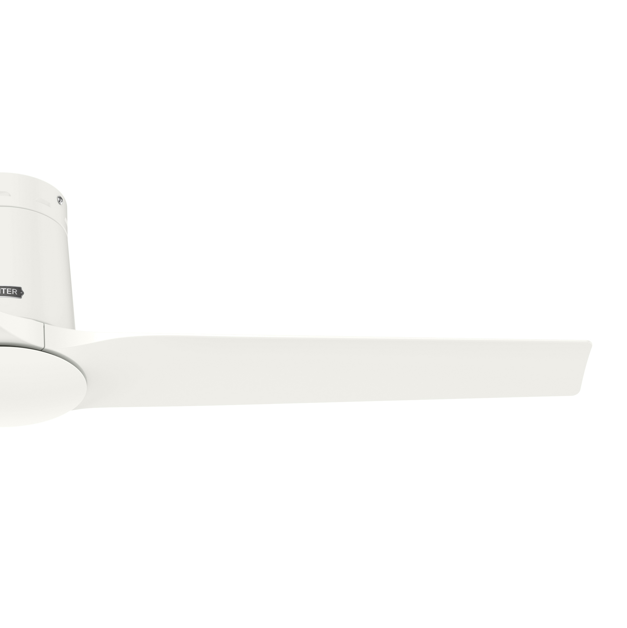 Deckenventilatorblatt, weißes Blatt, auf weißem Hintergrund.