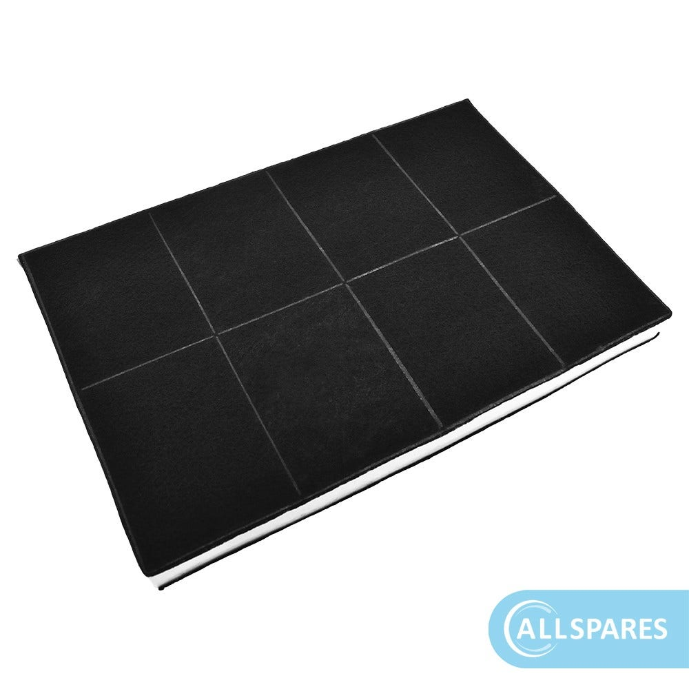 Filtro a carbone rettangolare nero. Ha un motivo a griglia e viene utilizzato per la purificazione dell'aria.