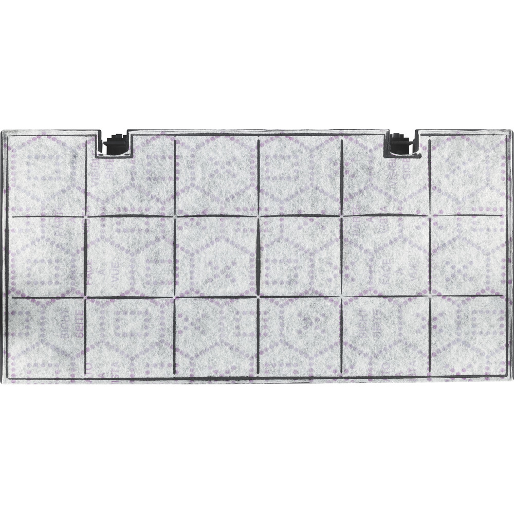 Filtr powietrza z wieloma kwadratami, każdy z sześciokątnym wzorem, na białym tle.