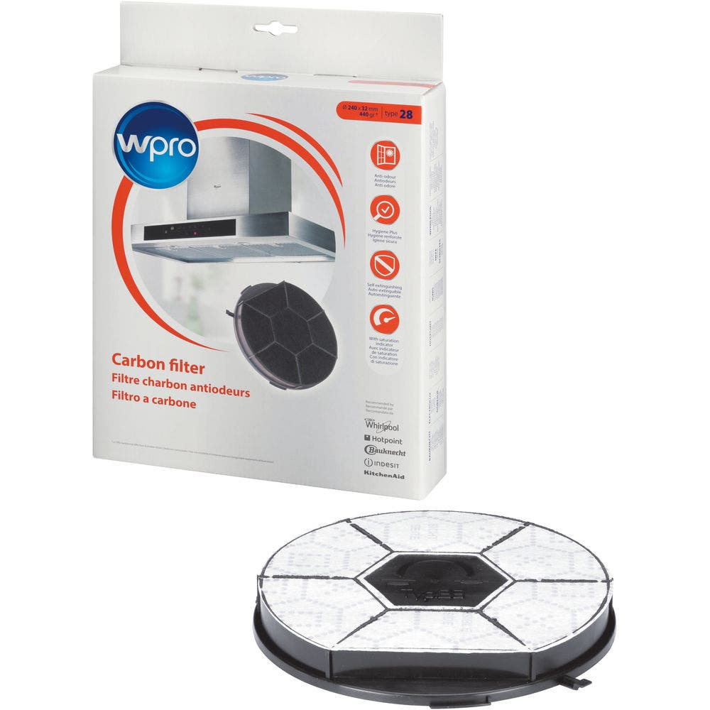 Aktivkohlefilter-Verpackung und Aktivkohlefilter, sechseckige Form und runde Form.