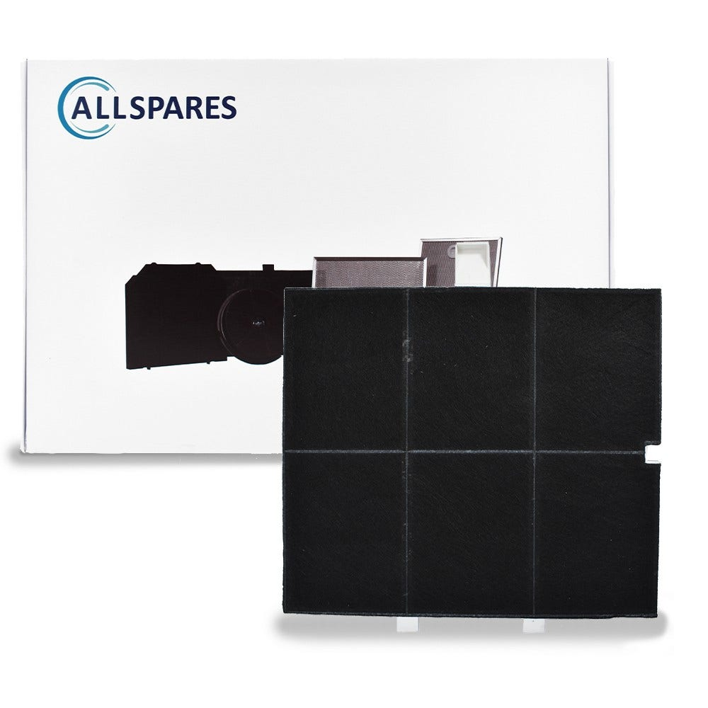 Eine Box mit einem Filter und eine weiße Box mit einem Allspares-Logo.