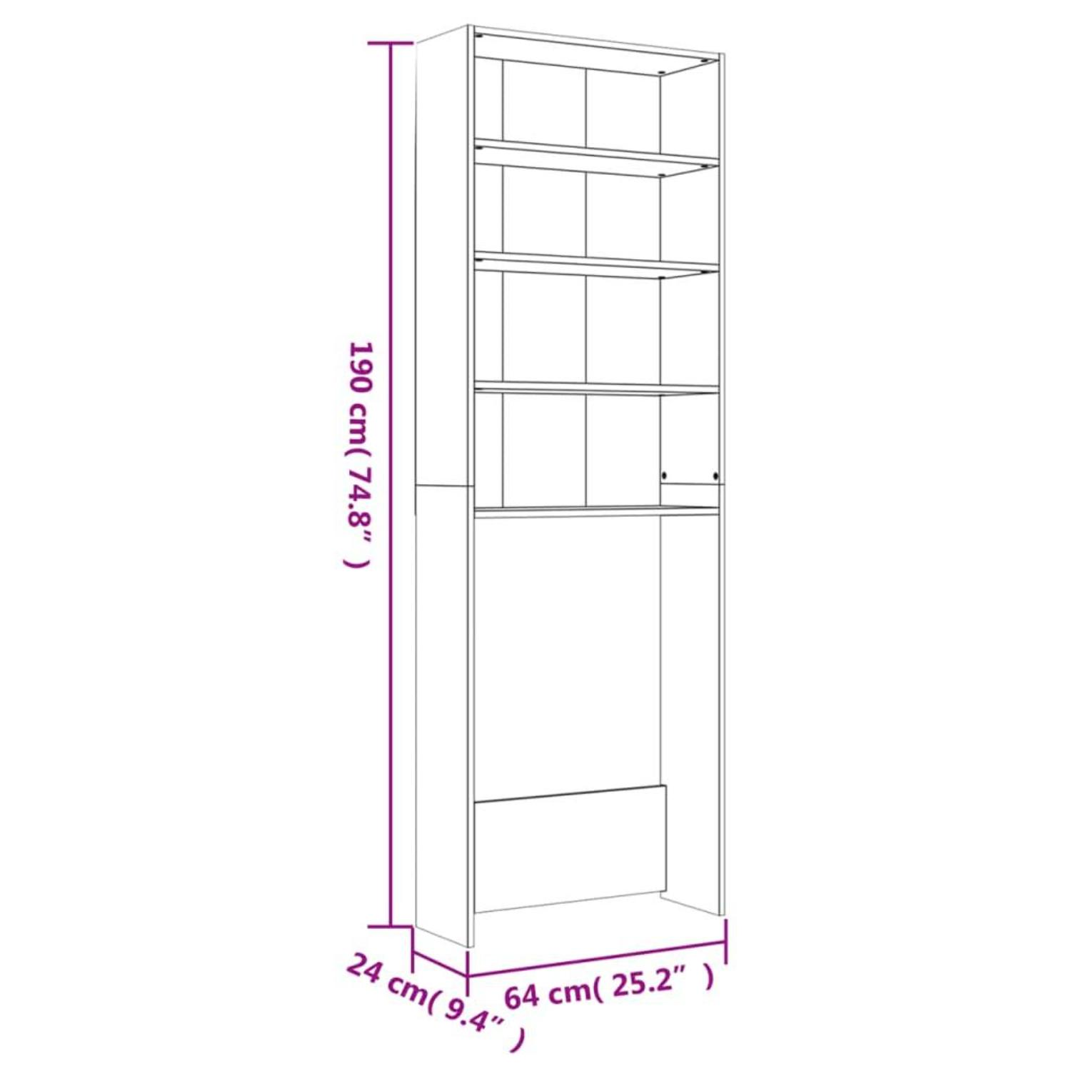 Ein hoher weißer Schrank mit Regalen und geschlossenem Boden.