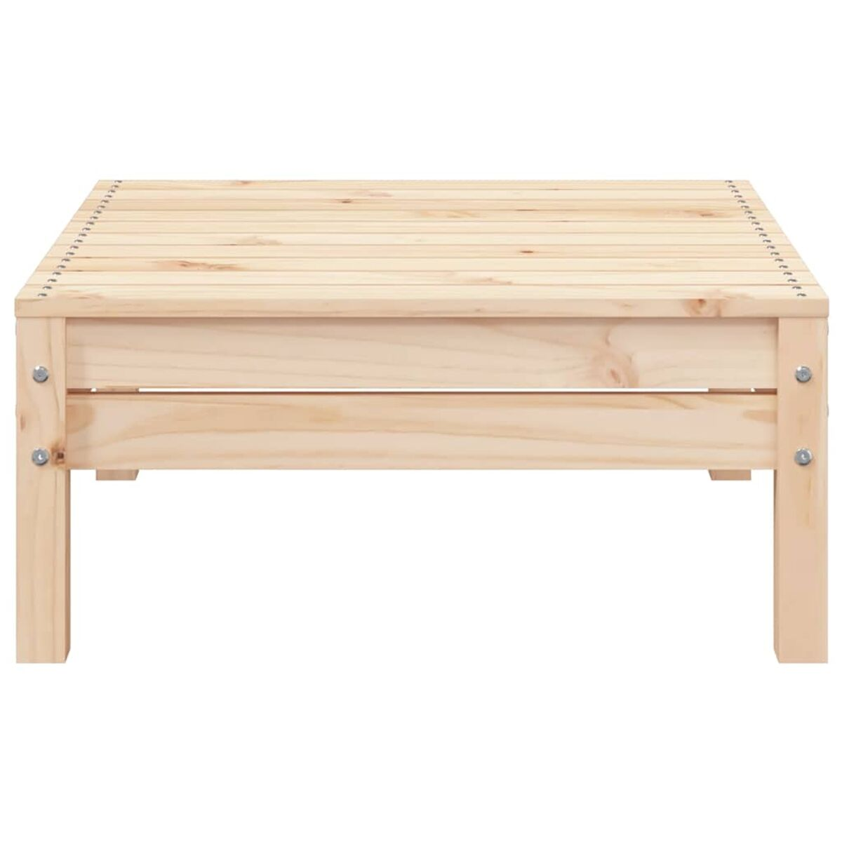 Struttura letto in legno. Colore marrone chiaro. Design semplice. Sfondo bianco.