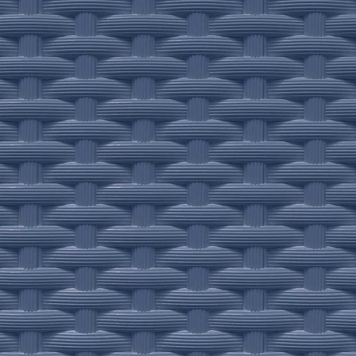 Nahaufnahme eines blauen Webmusters. Das Gewebe ist dicht gepackt und strukturiert.