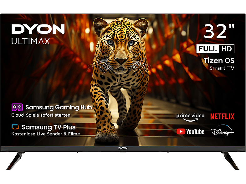 DYON Ultimax 32F-TI Fernseher (Flat, 32 Zoll / 80 cm, HD, SMART TV)