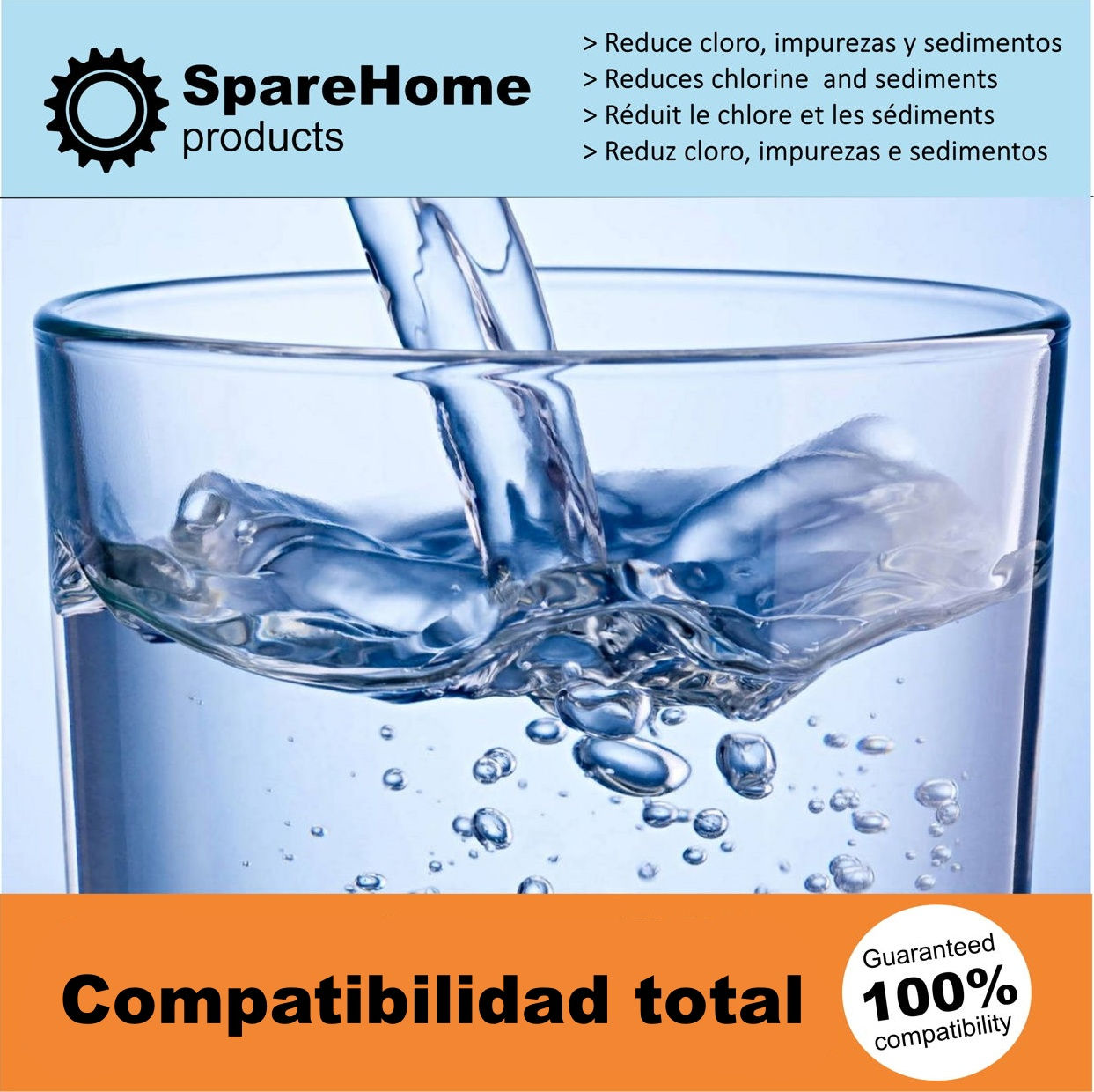 Vaso transparente que se llena de agua.