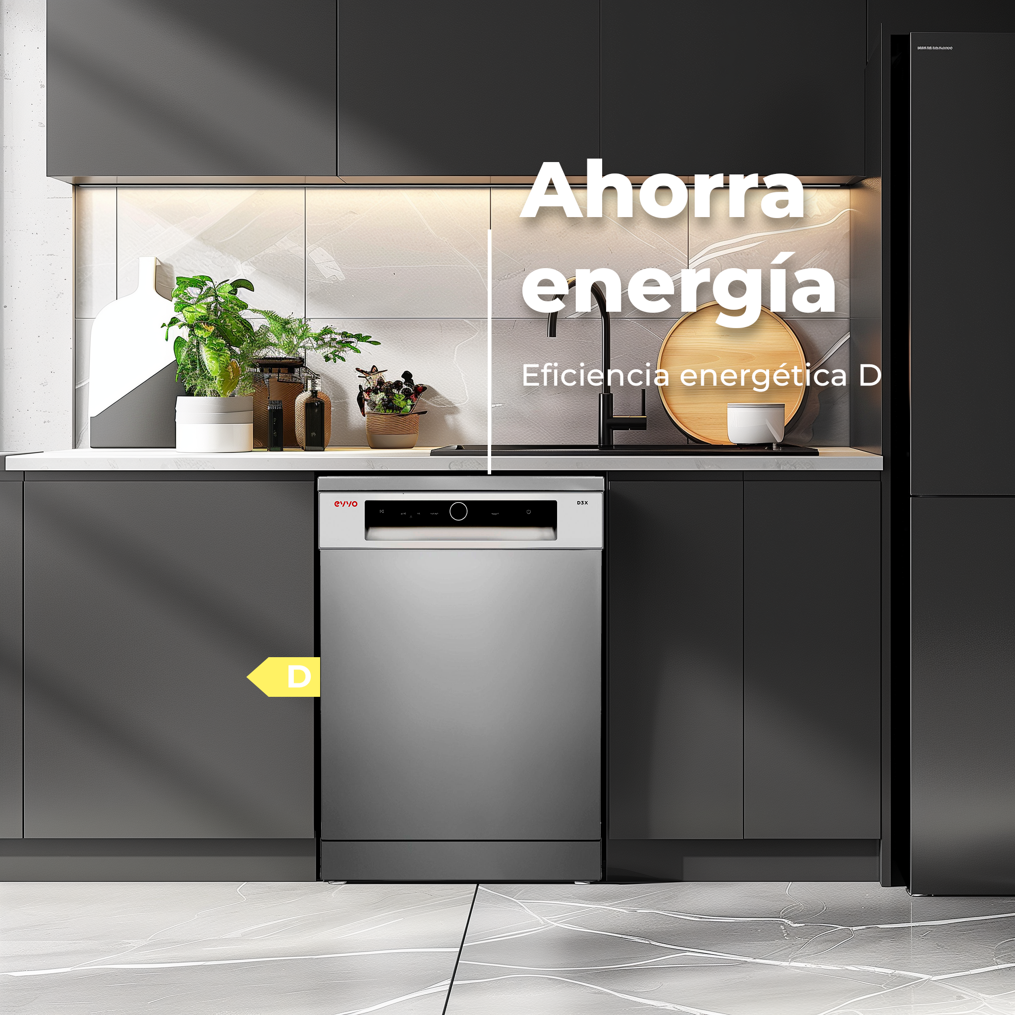 Wnętrze zmywarki z niebieskimi koszami. Tekst mówi: wybierz strefy mycia, góra lub dół.