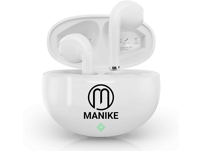 MANIKE AIRWAVE 704, In-ear Bluetooth Kopfhörer Bluetooth Weiß