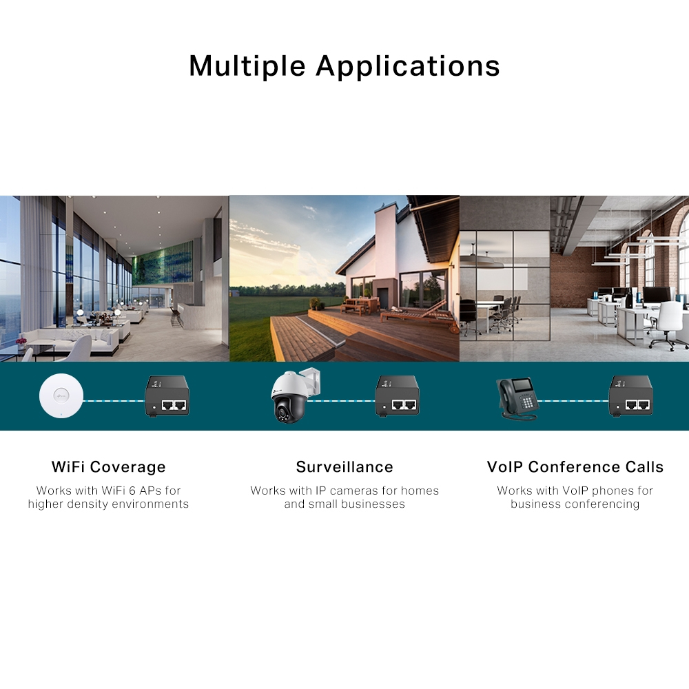 Wiele zastosowań. Obrazy Wi-Fi, nadzoru i VoIP.