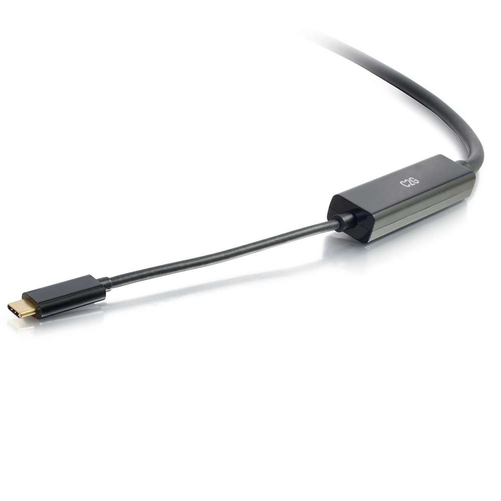 Cable adaptador negro de USB-C a negro.