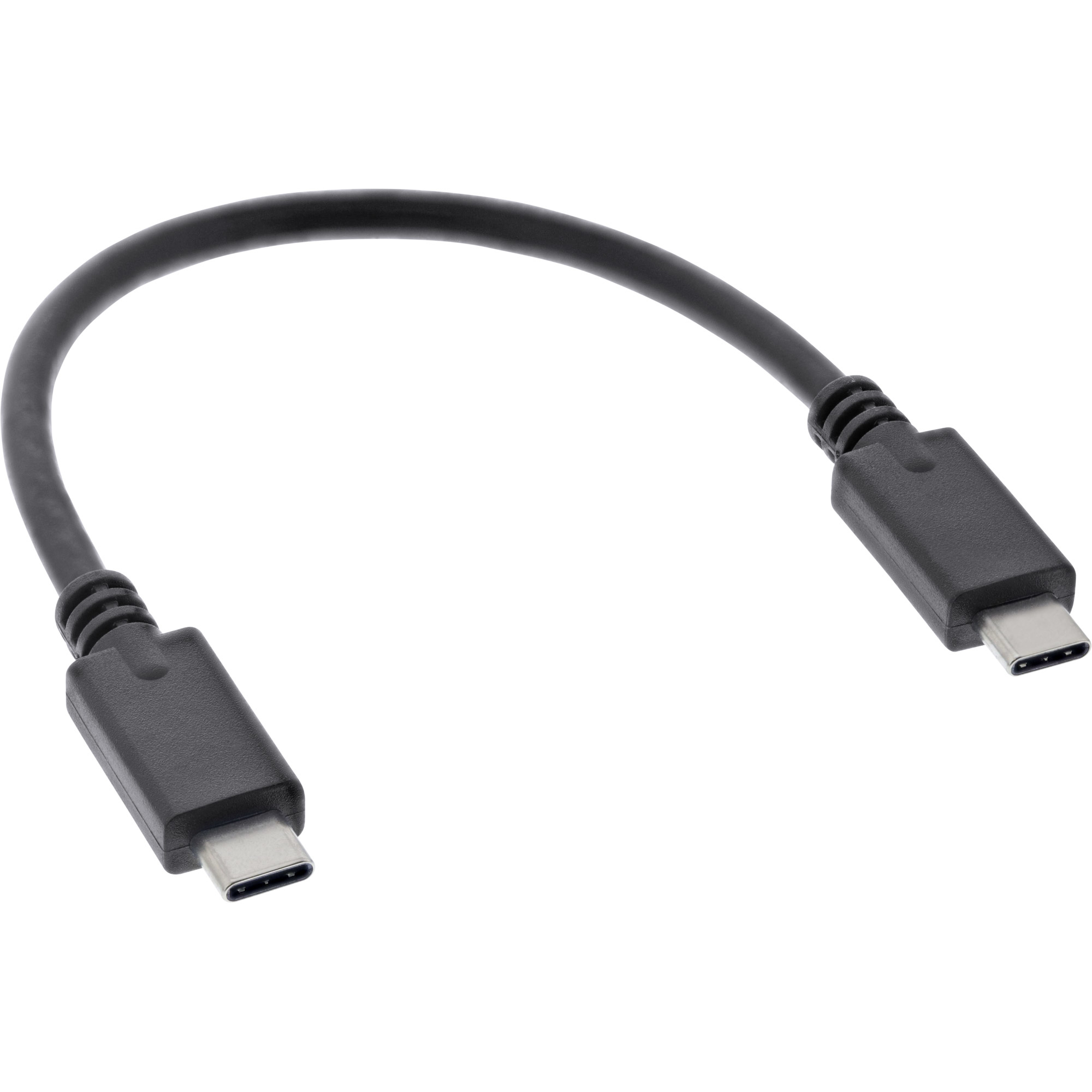 Czarny kabel USB-C do USB-C.