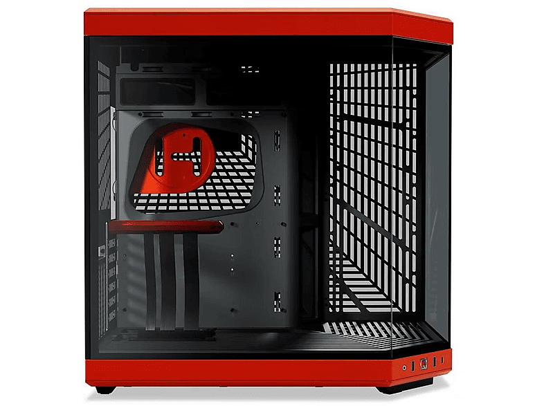 HYTE Y70 Black Cherry Temperli Cam USB 3.2 E-ATX Dual Chamber Mid Tower Gaming Bilgisayar Kasası