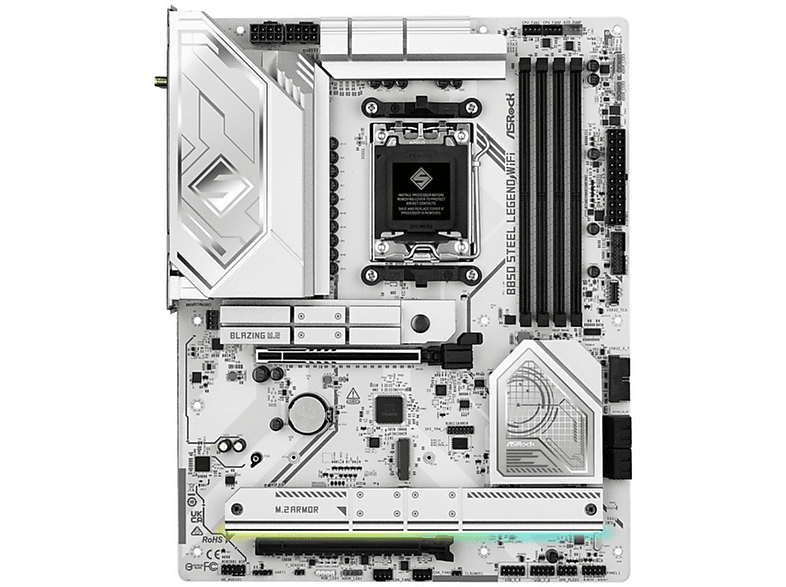 ASROCK B850 Steel Legend WiFi Mainboard Weiß