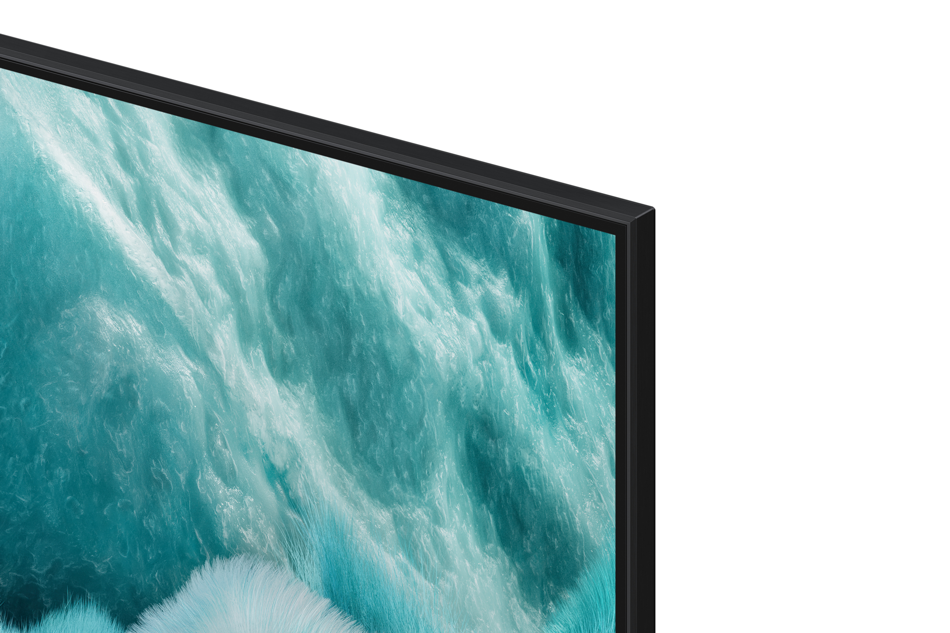 Zbliżenie ramki telewizora.