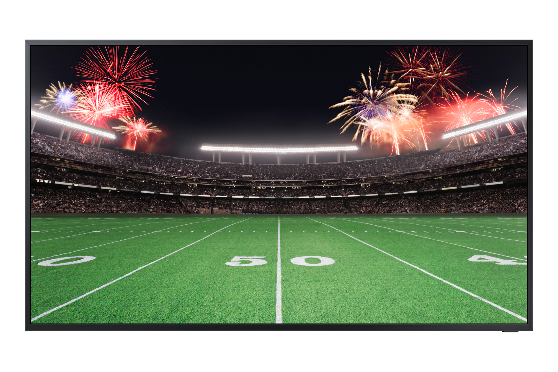 Karta informacyjna produktu z tabelą specyfikacji dla telewizora Samsung.