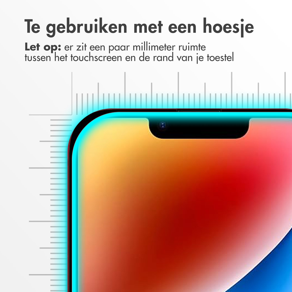 Phone screen corner with a screen protector. It highlights the screen edge.