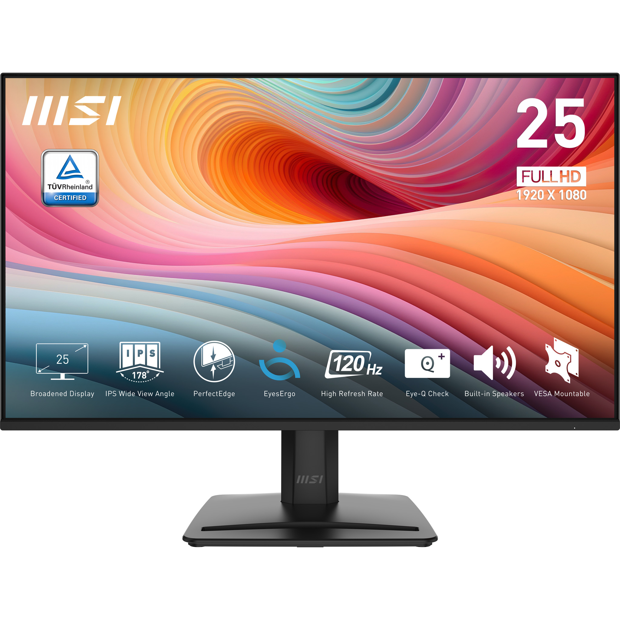 MSI PRO MP251 E2 24,5 inç Full-HD 4 ms 120 Hz Monitör Siyah