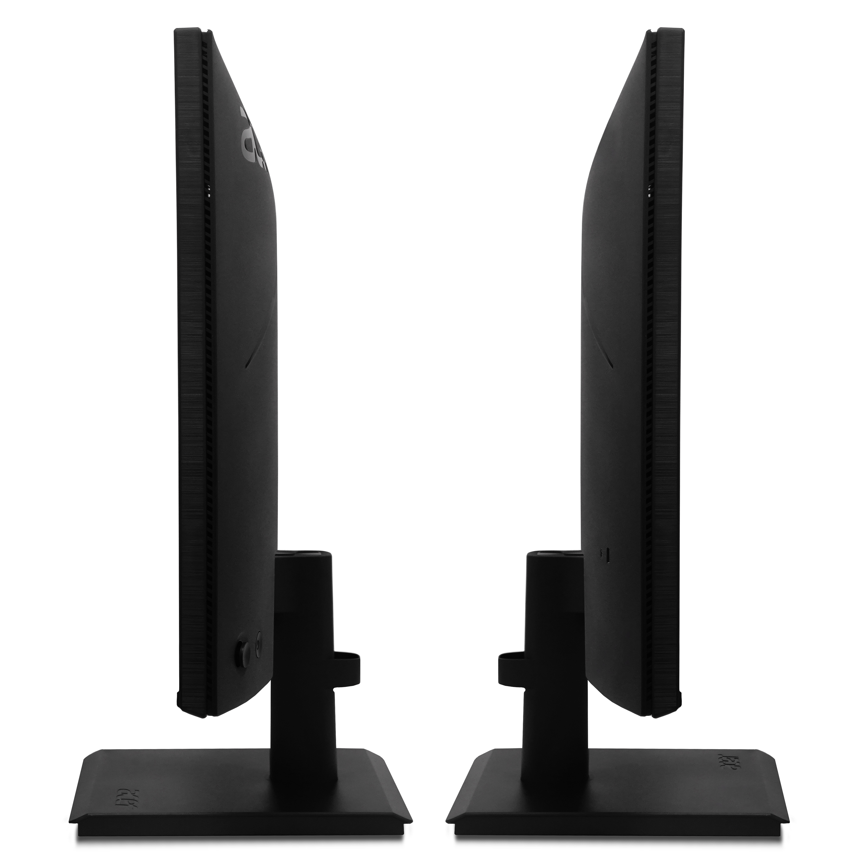 Monitor Acer. Testo bianco: VGA, HDMI 1.4, DP 1.2. Sfondo bianco. Supporto nero.