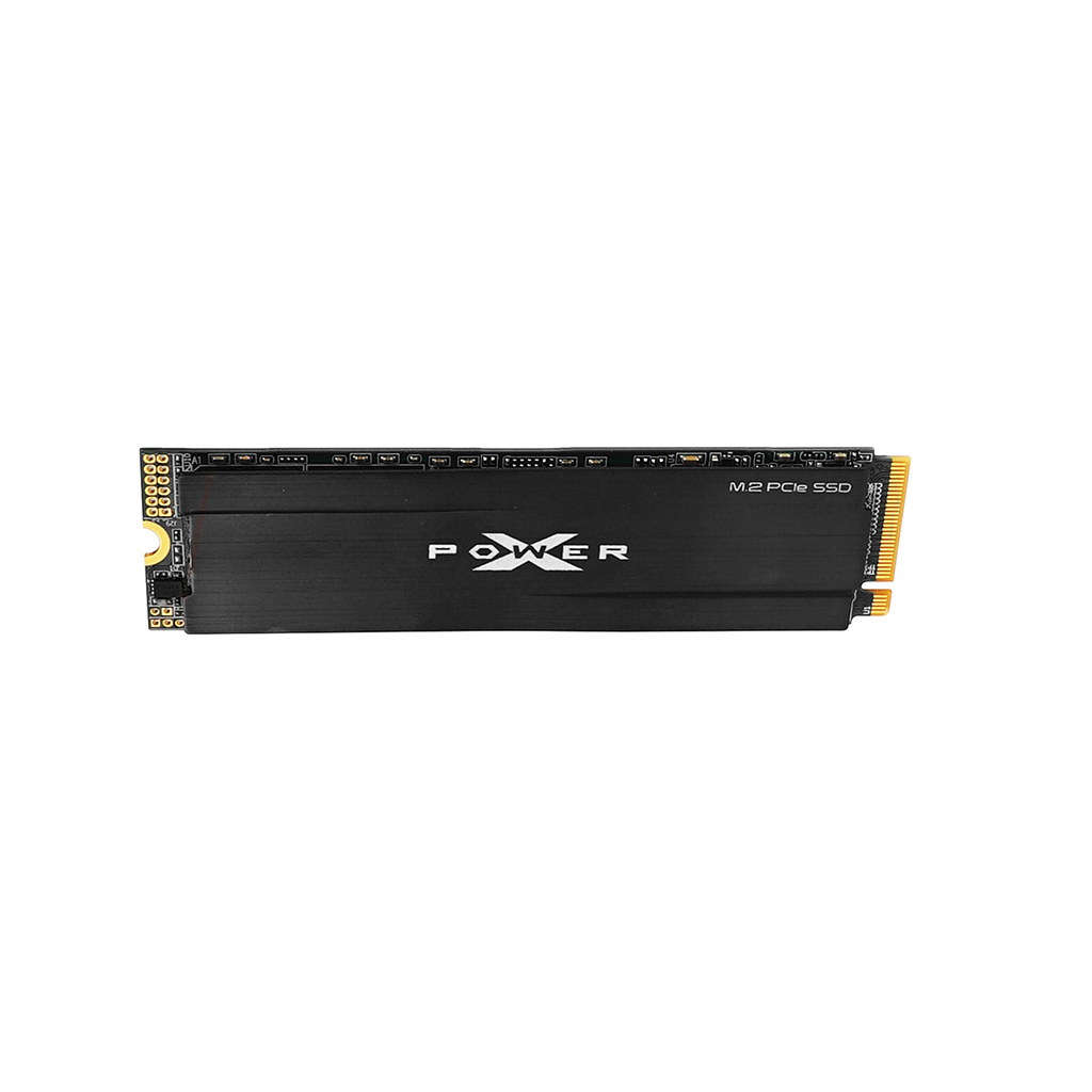 Czarny dysk SSD M.2 PCIe z marką POWER.