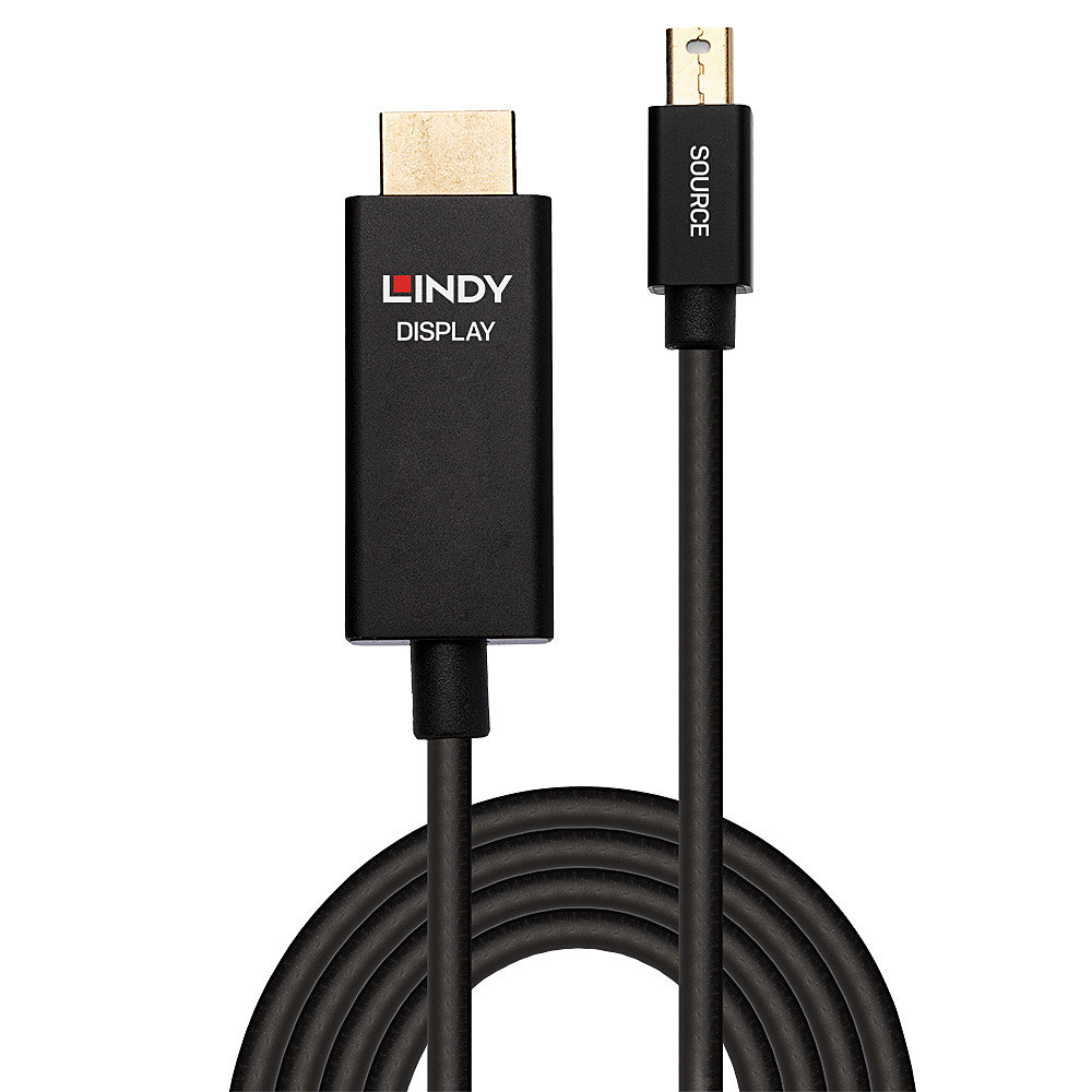 Cavo da HDMI a Micro HDMI nero. Il cavo è spesso e le estremità hanno connettori dorati e testo.