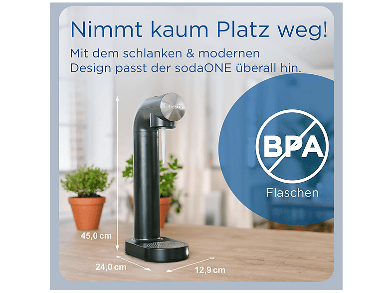 BRITA 113193 SODAONE WASSERSPRUDLER SCHWARZ Wassersprudler Schwarz