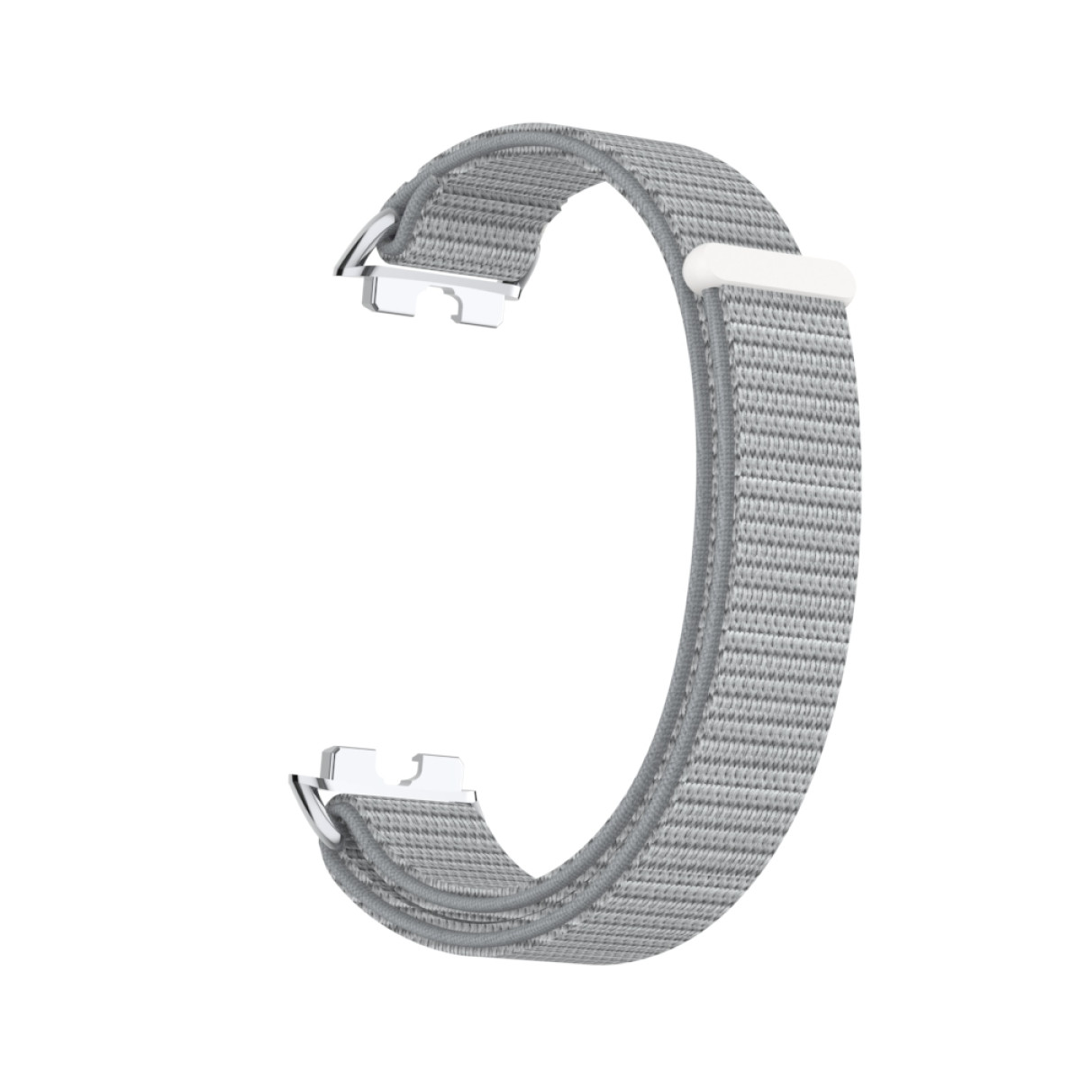 Graues Uhrenarmband, bogenförmig gekrümmt.