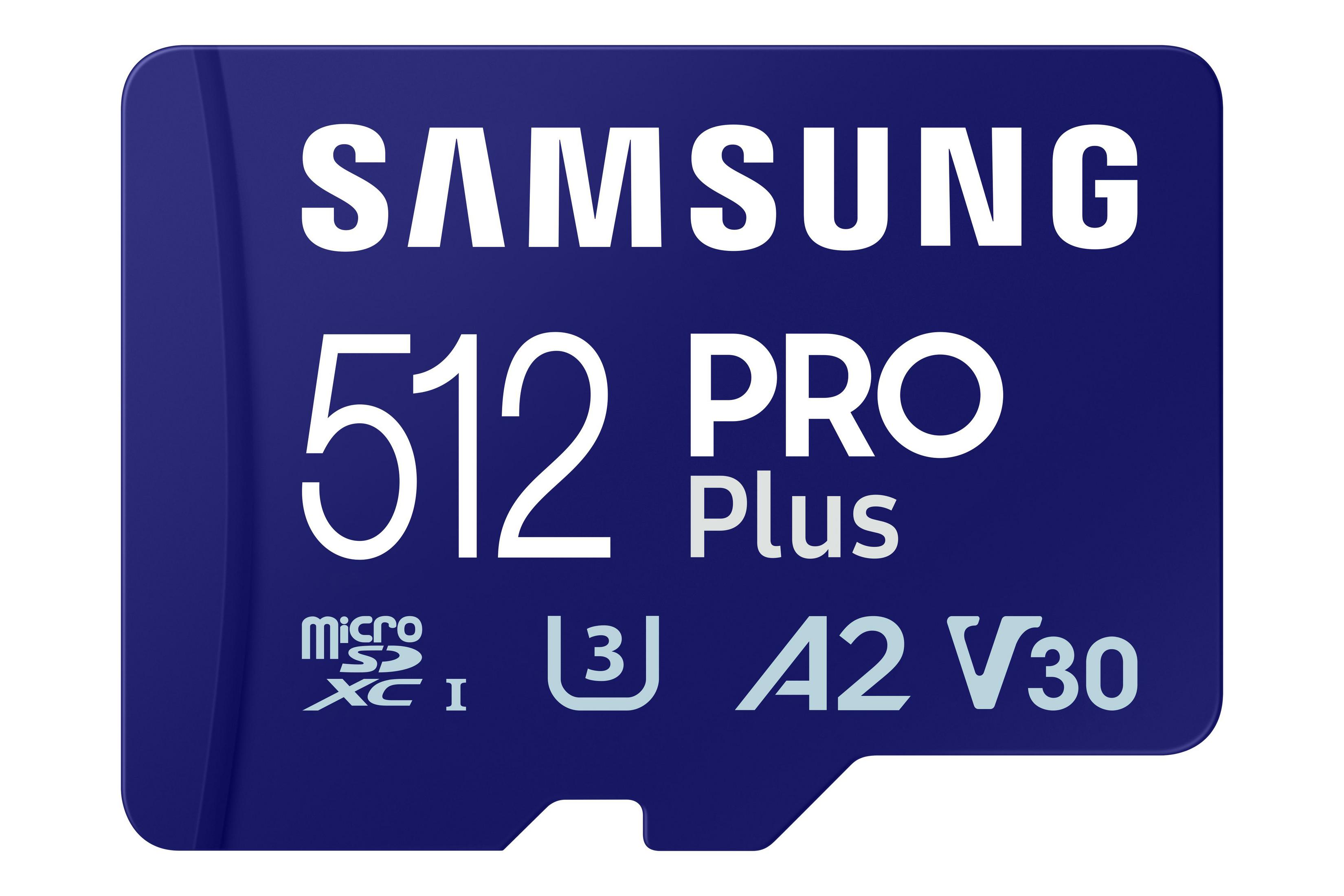 Niebieska karta microSD Samsung Pro Plus 512.