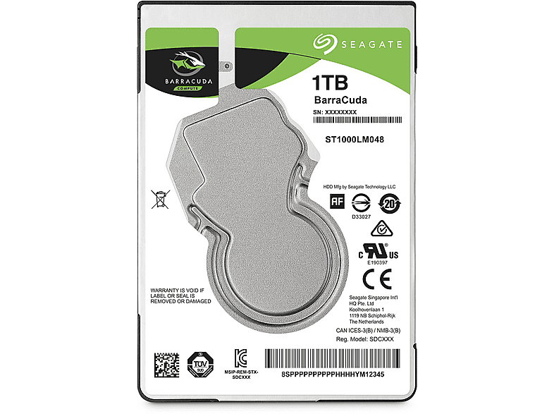 SEAGATE Barracuda BarraCuda 2.5", 1 TB, HDD, 2,5 Zoll, intern