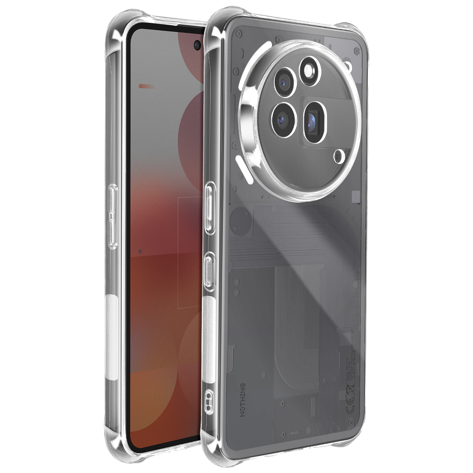 iVoler Cover per Nothing Phone 3a, Custodia Antiurto Trasparente