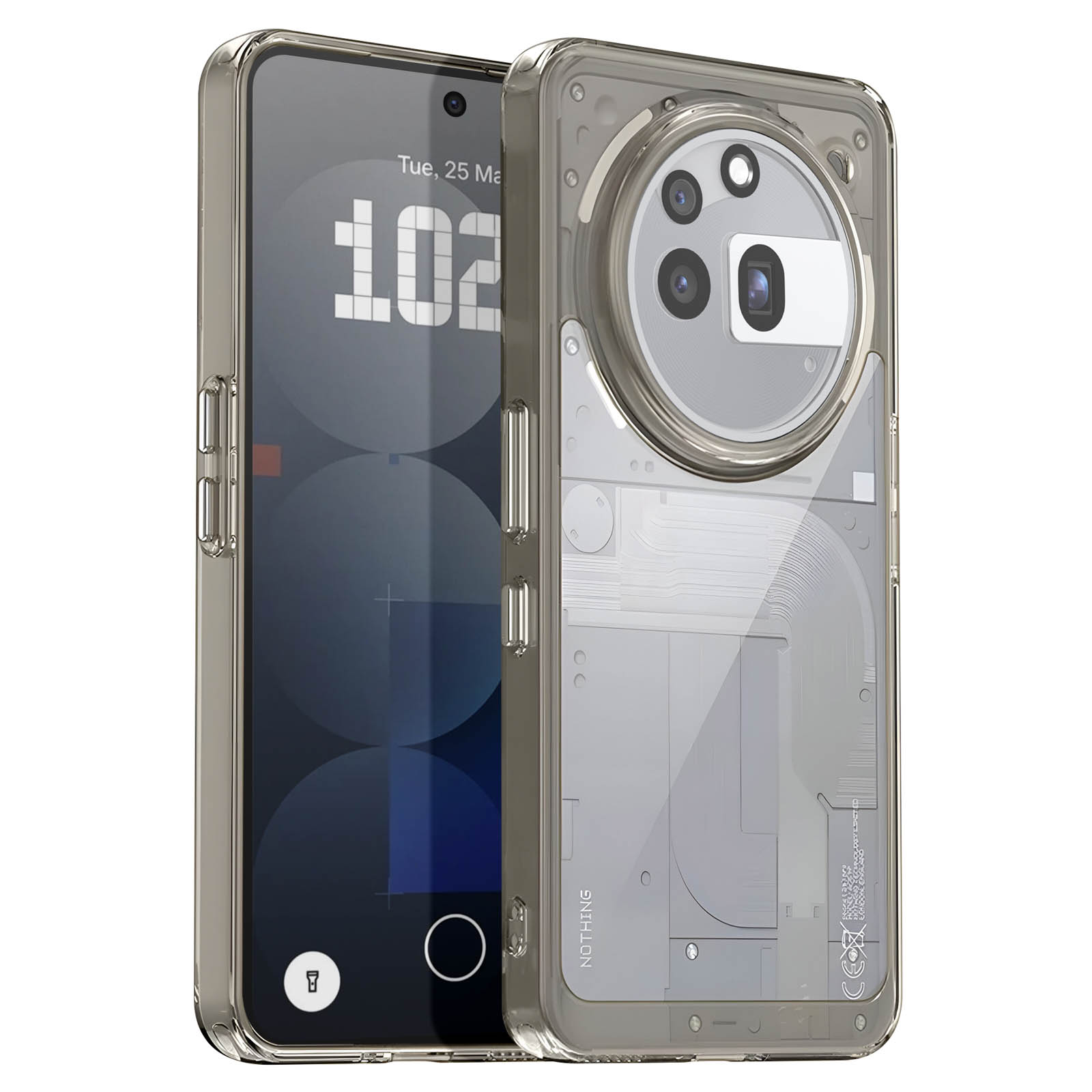 For Nothing Phone 2 Custodia in silicone di lusso Tranperant