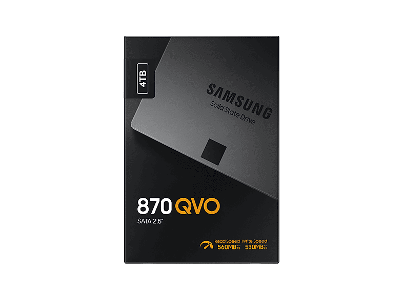 SAMSUNG MZ-77Q4T0BW 870 QVO 4TB, 4 TB, SSD, 2,5 Zoll, intern