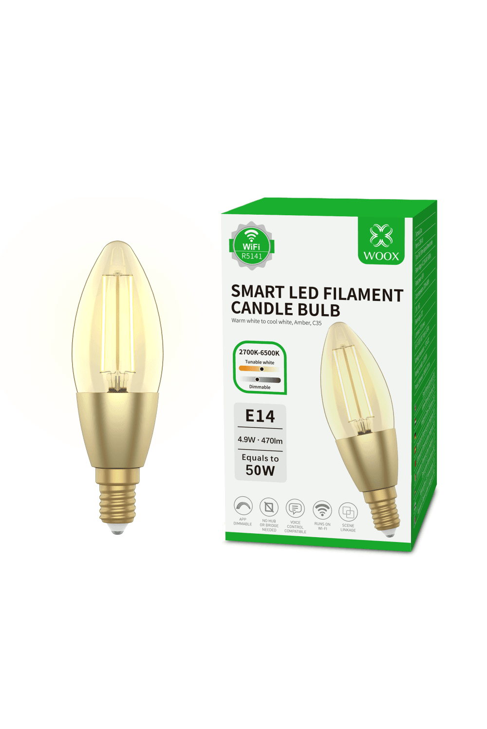 Un kit di illuminazione intelligente Philips Hue con un hub, un dimmer e tre lampadine.