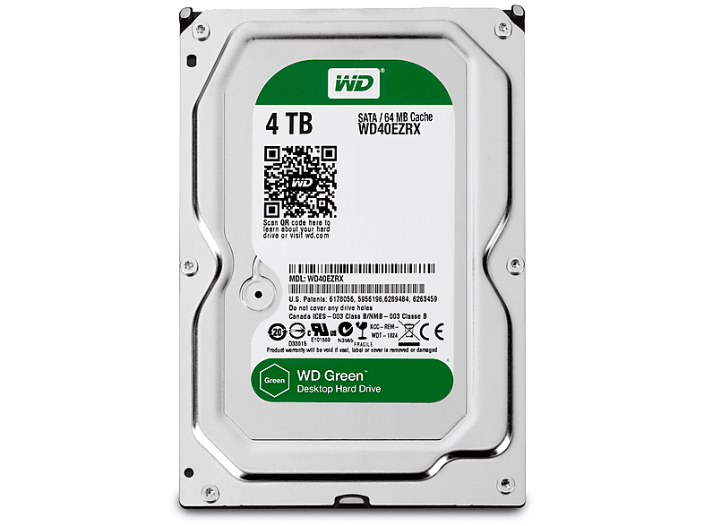 WESTERN DIGITAL Green 4TB, 4 TB, HDD, 3,5 Zoll, intern