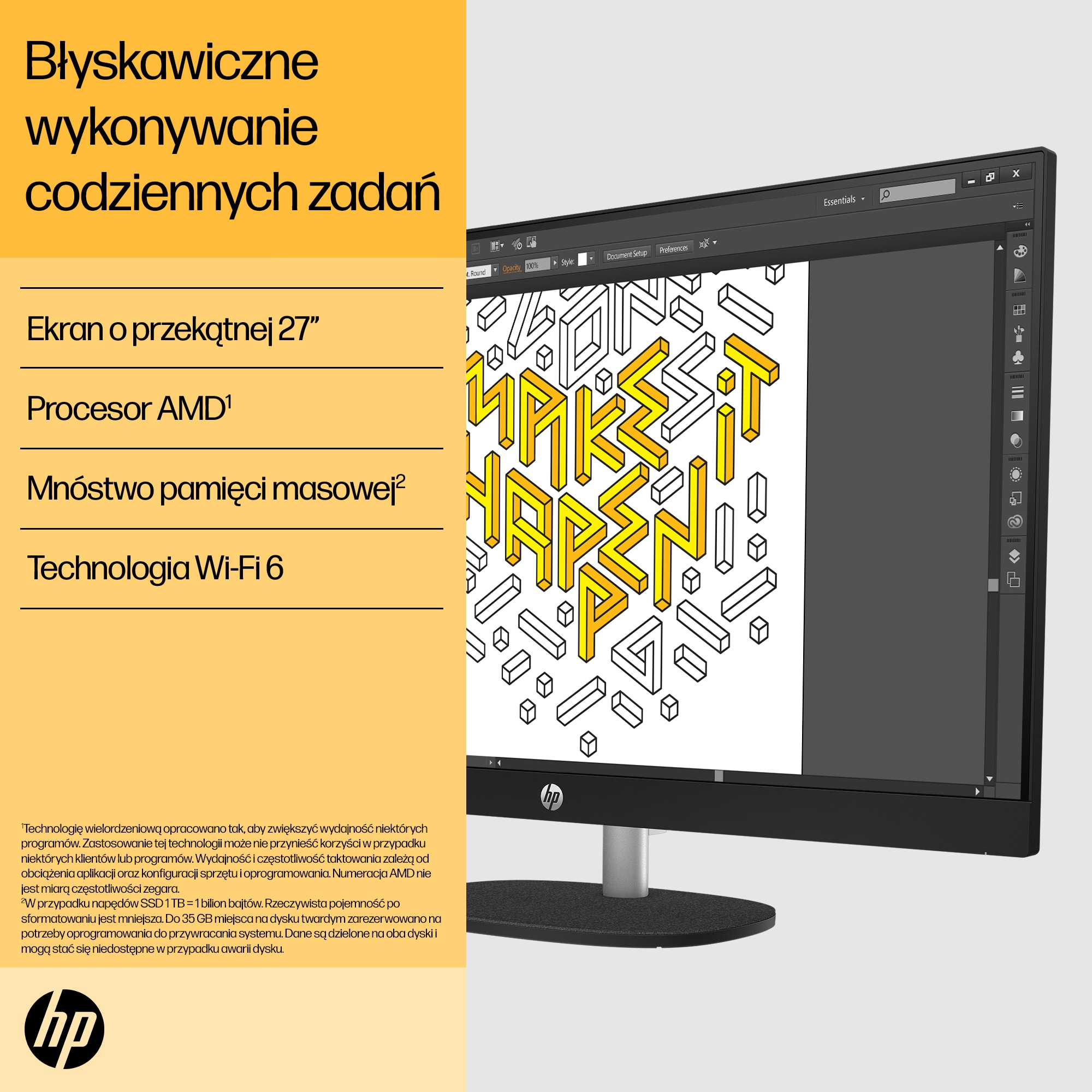 Computerbildschirm mit einem Bild. Der Text 'Ultra Slim' und 'Light Weight Design' steht darüber.