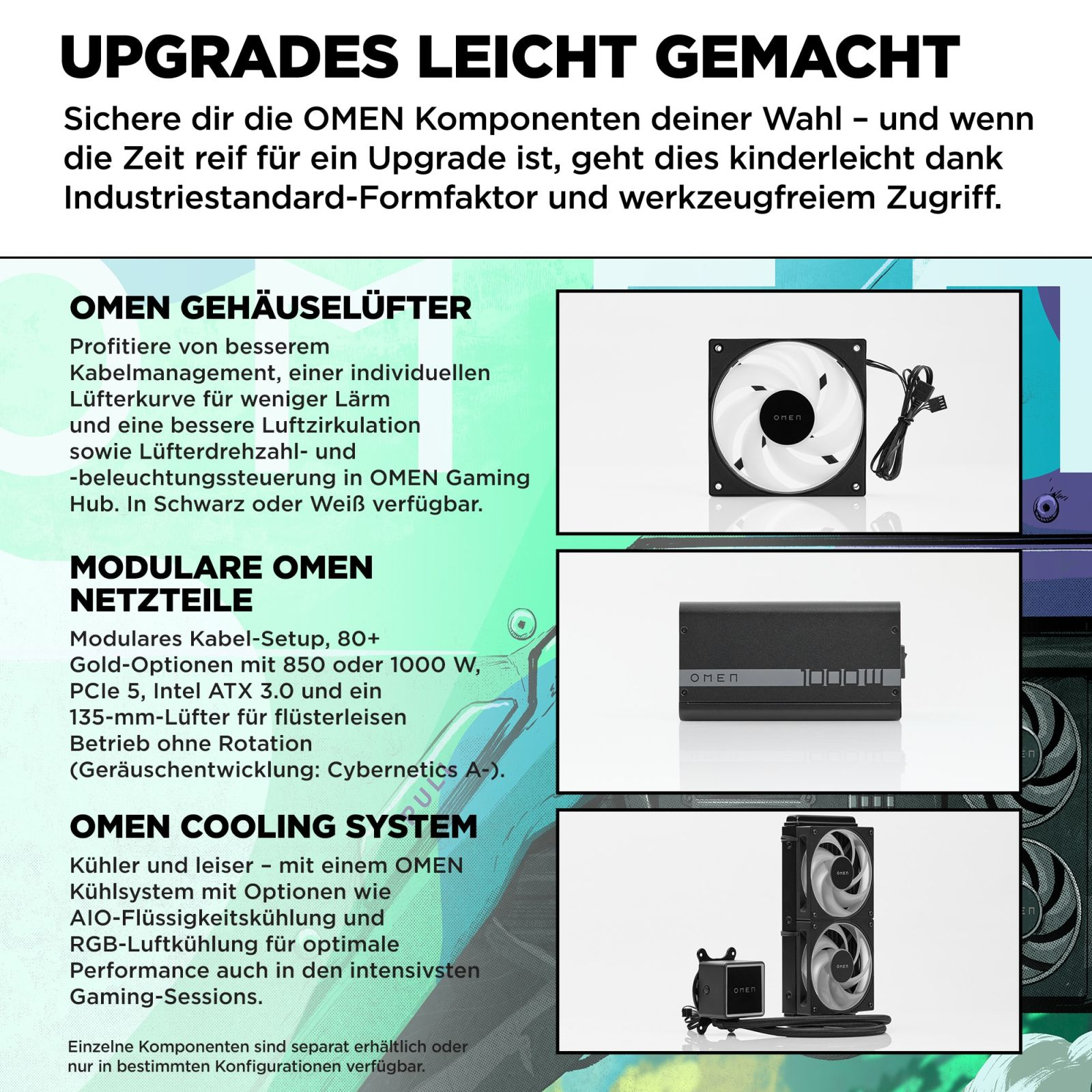 Informativer Text mit Bildern von Computerkomponenten. Text auf Deutsch, mit einigen englischen Wörtern.