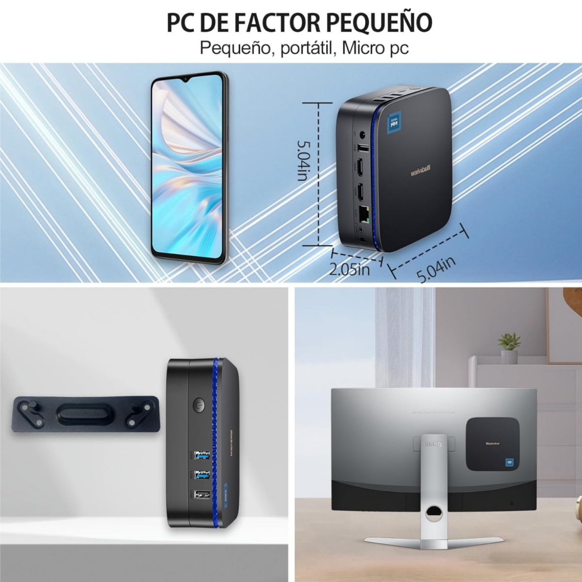 Mini PC | BLACKVIEW MP60-N150, Intel Twin Lake N150(Hasta 3.6GHz