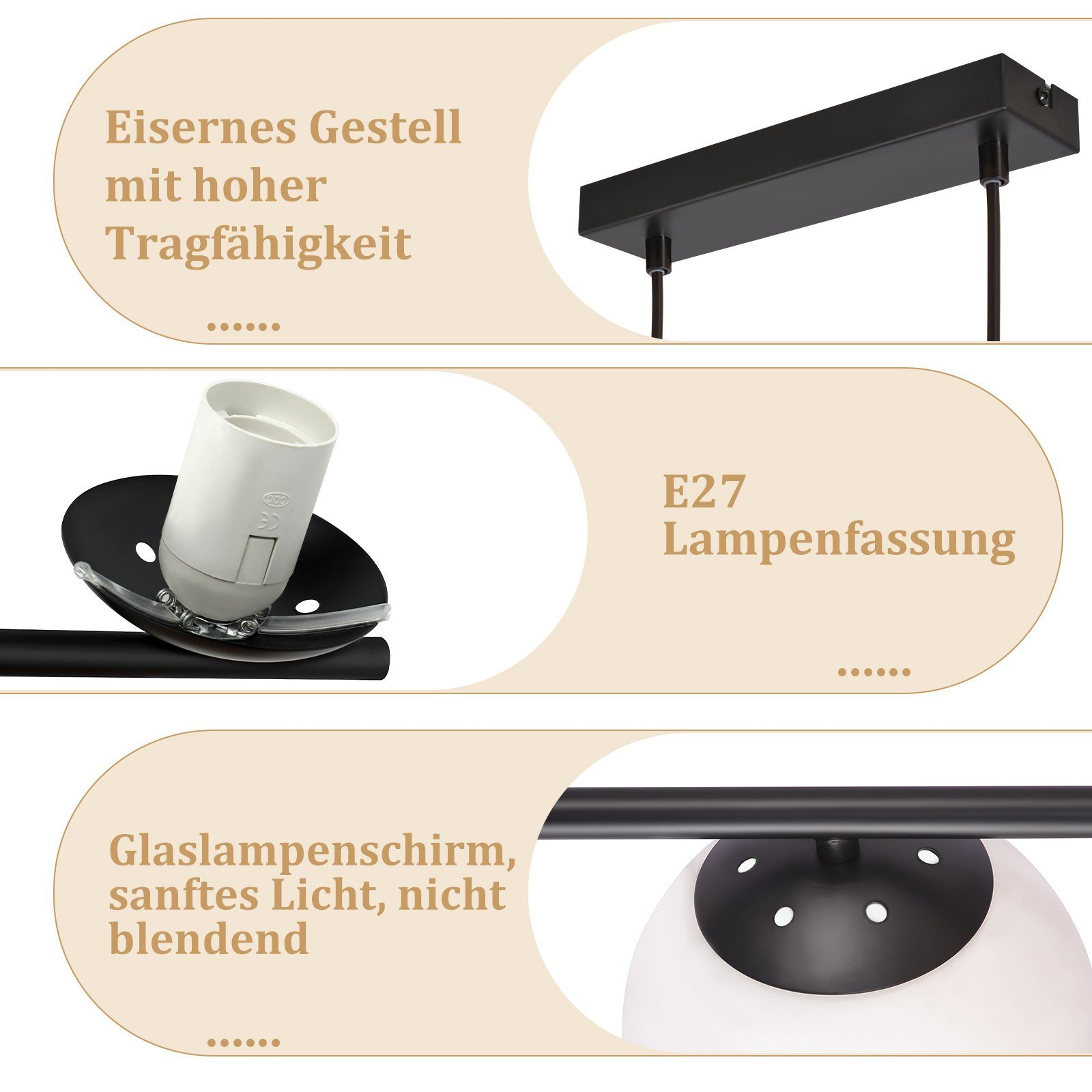 Primo piano di una lampada in bianco e nero con dettagli sulla struttura e i componenti.