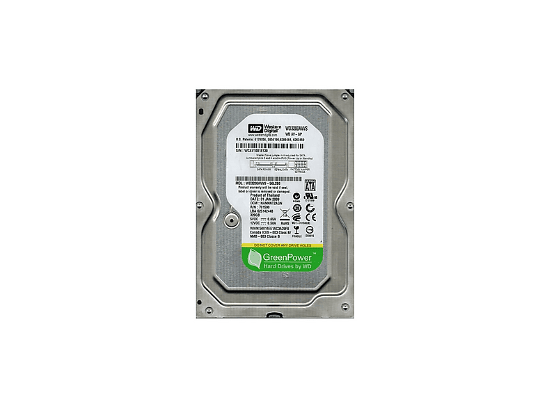 WESTERN DIGITAL AV GreenPower 320GB, 320 GB, HDD, intern