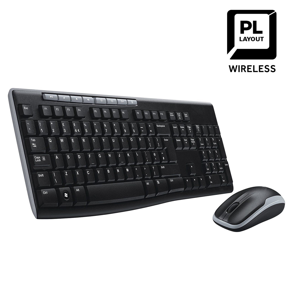 Czarna klawiatura i pasująca do niej mysz.