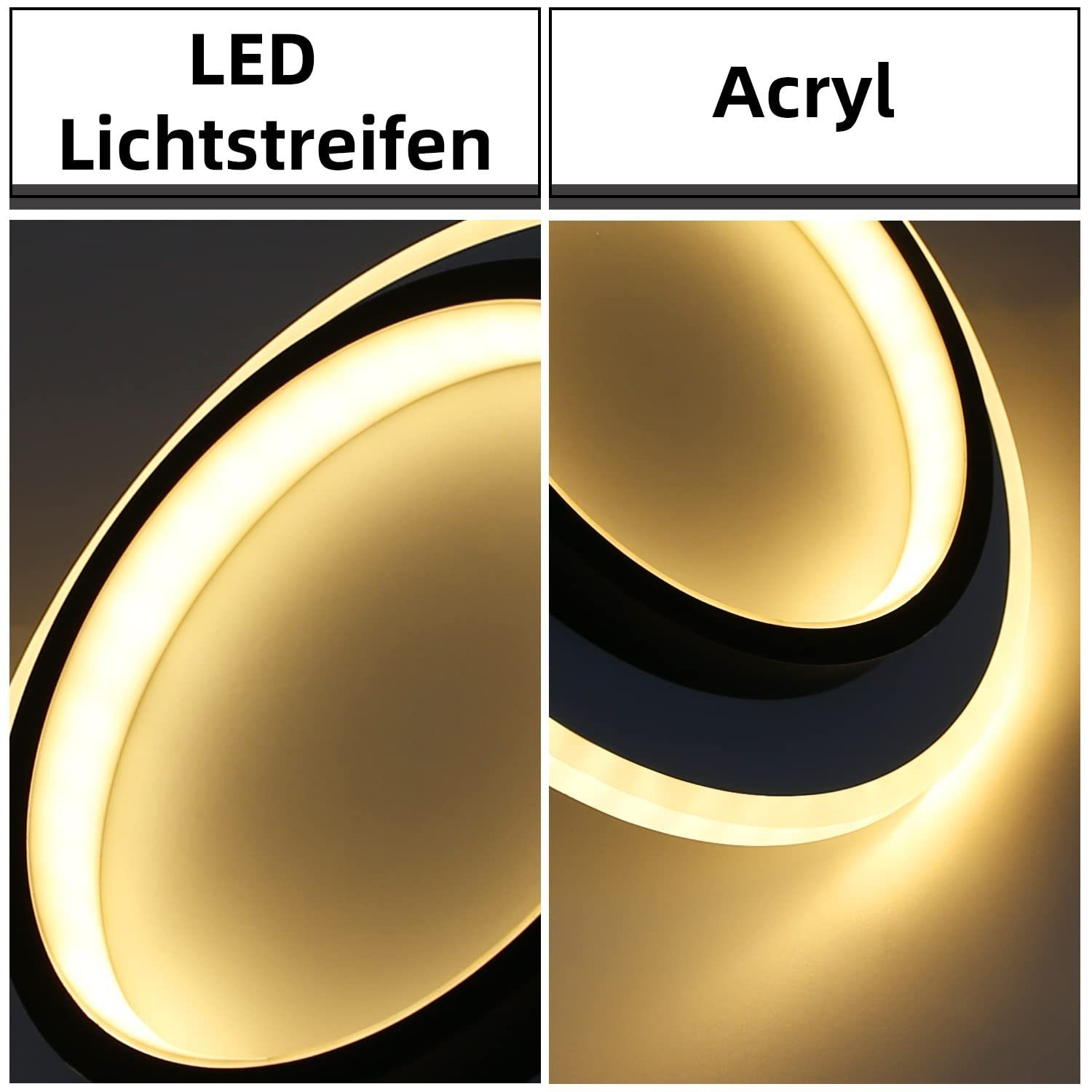 Nahaufnahme eines LED-Lichtstreifens mit geschwungenem Design.