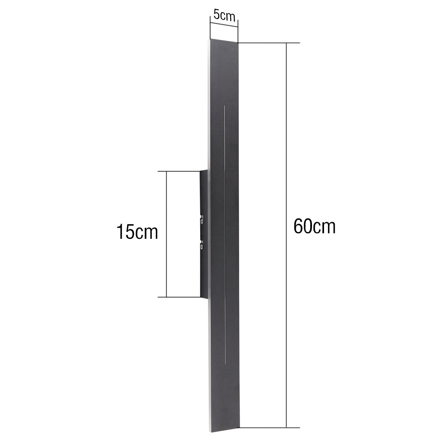 Un lampadario nero con cinque paralumi in vetro trasparente appesi al soffitto.