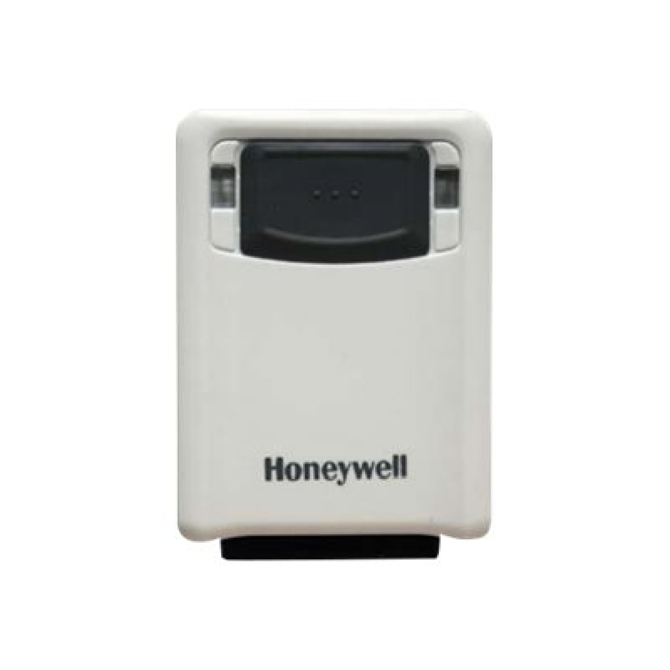 Dispositivo Honeywell bianco con pannello nero. Il logo Honeywell è visibile sul davanti.