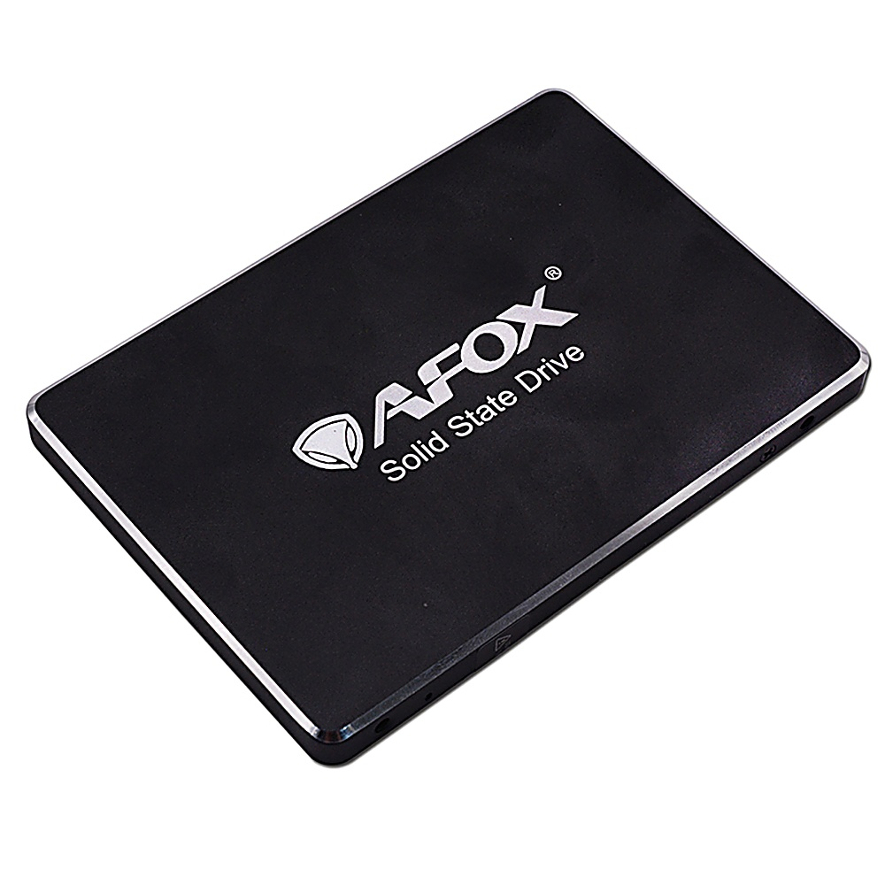 Czarny dysk SSD AFOX. Dysk ma logo AFOX i napis 'Solid State Drive'.