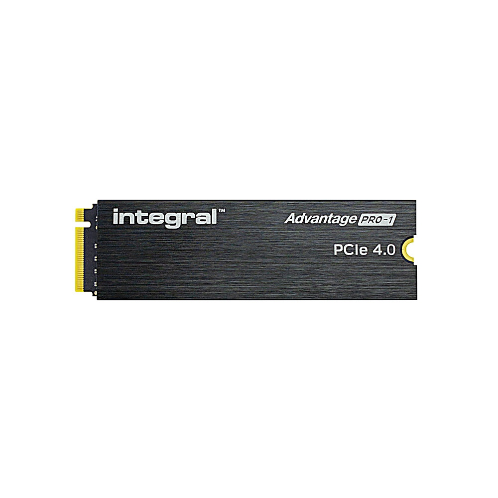 SSD PCIe 4.0 Integral Advantage PRO-1 nero. Il testo "integral" è visibile.