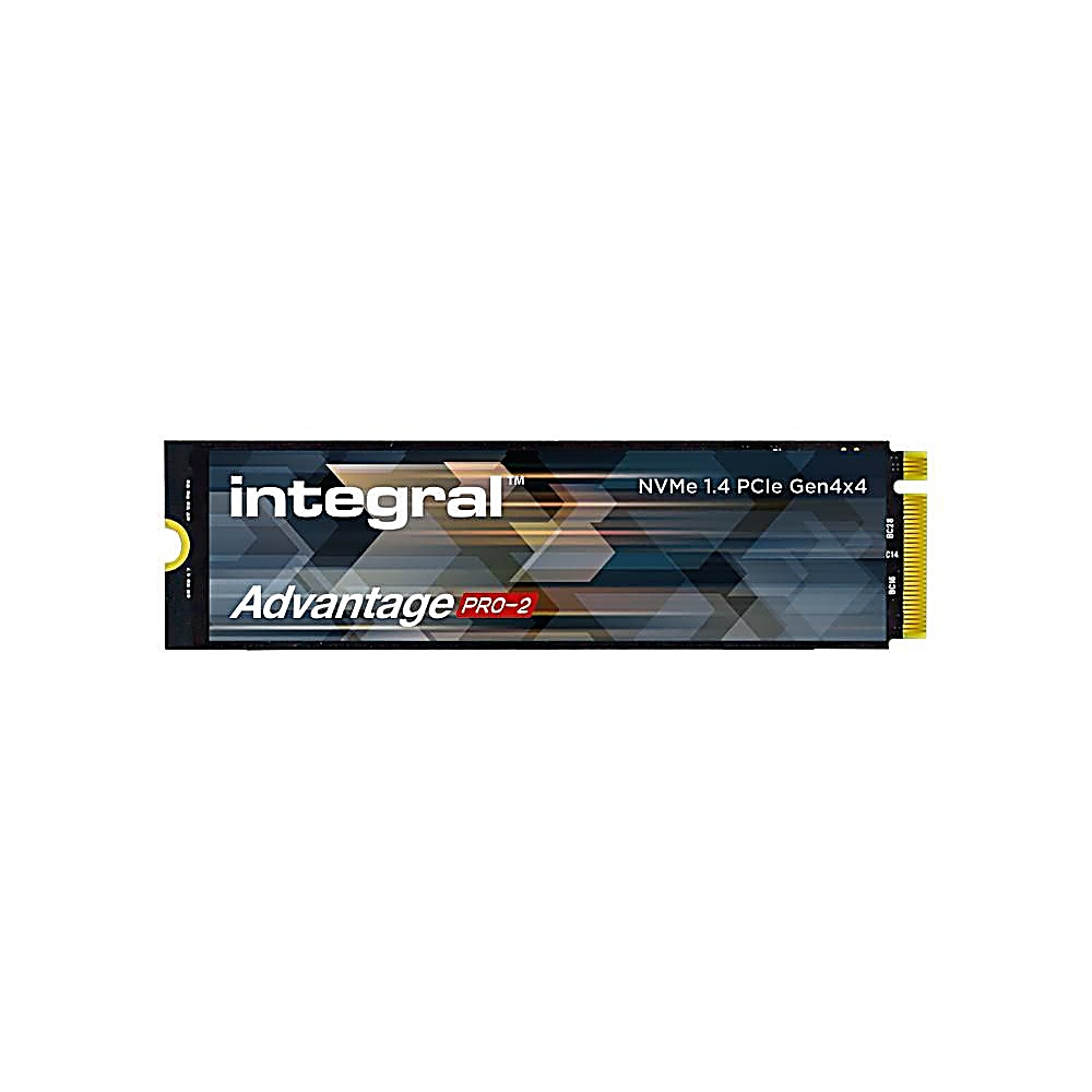 Un SSD NVMe PCle Gen4x4 'integral' Advantage PRO-2, nero con testo.