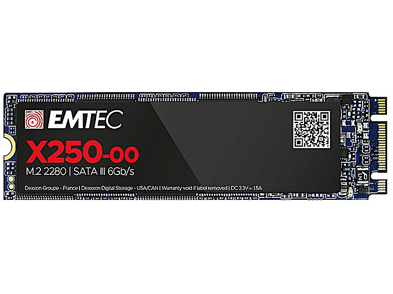 EMTEC X250, 2 TB, M.2, 520 MB/s, 6 Gbit/s, 2 TB, SSD, intern